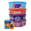 Assorted Christmas Chocolate Tubs Selection - Pack of 5 - Bulk Buy of Roses, Heroes, Quality Street, Celebrations Chocolate Pralines & 1 Terry's Orange Chocolate with Topline Card for Chocolate Gifts